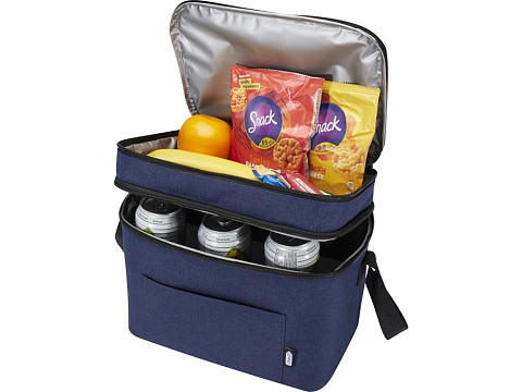 Tundra сумка-холодильник из переработанного РЕТ-пластика, сертиф. согласно GRS - Heather navy - рис 4.