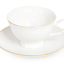 Чайная пара с золотой каймой, 200мл