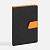 Ежедневник Boom, недатированный, черный с оранжевым - миниатюра