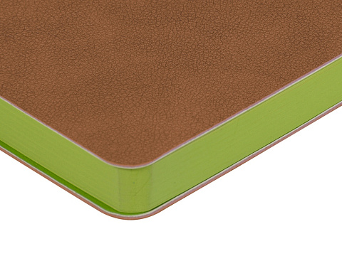 Ежедневник А5 датированный Boston 2027, коричневый с салатовым обрезом - рис 4.