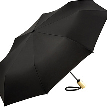 Зонт складной 5429 ÖkoBrella из бамбука, полуавтомат, черный