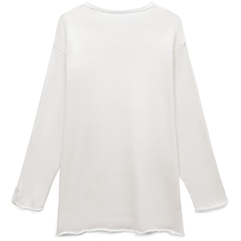 Лонгслив унисекс Siluetti Fuori, молочно-белый - рис 3.