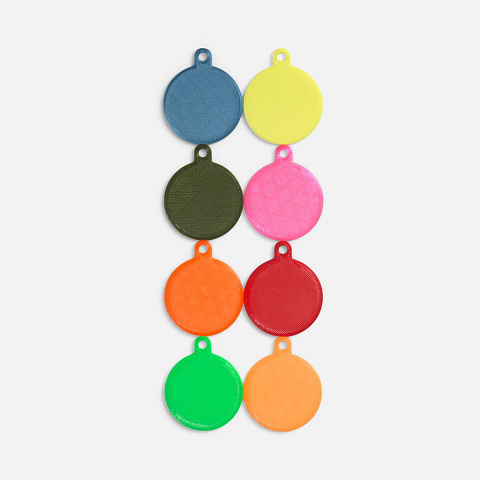 Подвеска Round, 3D-печать, розовая - рис 3.