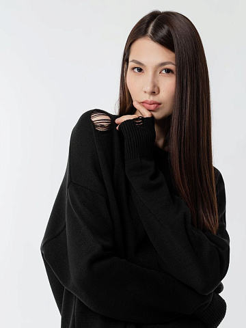 Джемпер оверсайз унисекс Grunge, черный - рис 11.