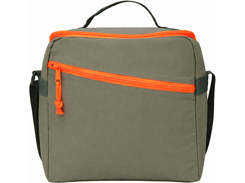 Изотермическая сумка-холодильник Neo Classic c контрастной молнией, серый/оранжевый - рис 3.