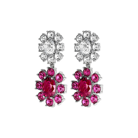 Серьги LINA SS PINK/CRYSTAL Dyrberg Kern *440059