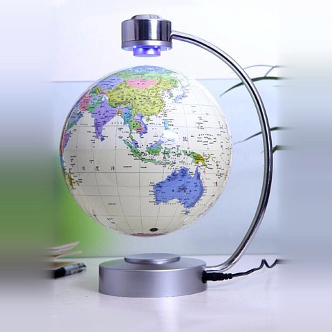 Левитирующий глобус белый (D-20см) (levitron)