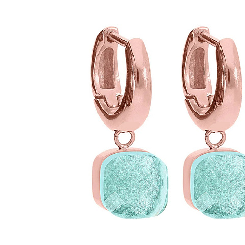 Серьги Firenze soft aqua Qudo *300413 BL/RG - рис 2.