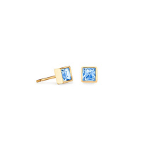 Серьги Light Blue-Gold Coeur de Lion *0501/21-0755