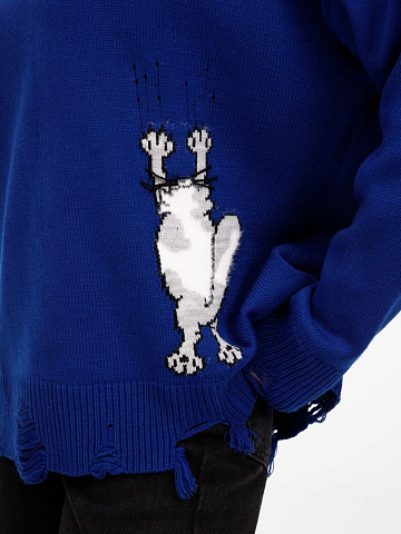 Джемпер Sharpick, темно-синий (кобальт) - рис 12.