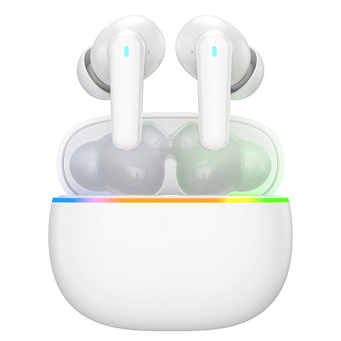 Беспроводные наушники «Музыка в цвете» Praise с RGB-подсветкой кейса, белые - рис 2.