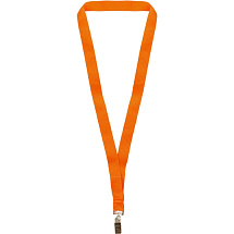 Ланъярд из RPET с клипом, оранжевый