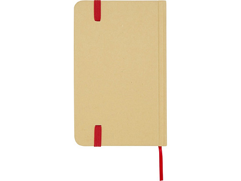 Reed блокнот формата А6 из переработанного материала в твердой обложке с простыми страницами - Красный - рис 3.
