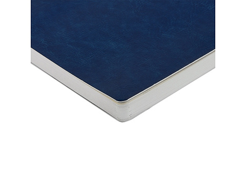 Ежедневник недатированный А5 Megapolis Nebraska Flex, синий с серебристым обрезом - рис 4.