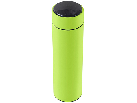 Термос FAMILY MARK LED, soft touch (Светло-зелёный) - рис 3.