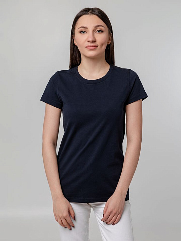 Футболка женская T-bolka Stretch Lady, темно-синяя (navy) - рис 6.