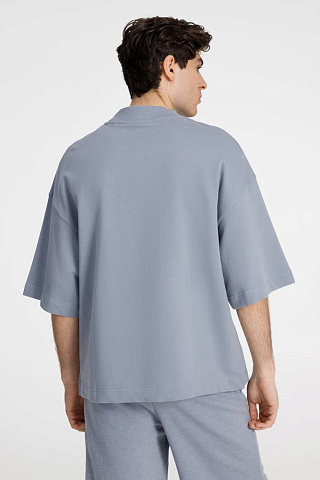 Футболка оверсайз унисекс T9, серая - рис 4.