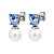 Серьги EMO SS LIGHT BLUE / WHITE PEARL - миниатюра