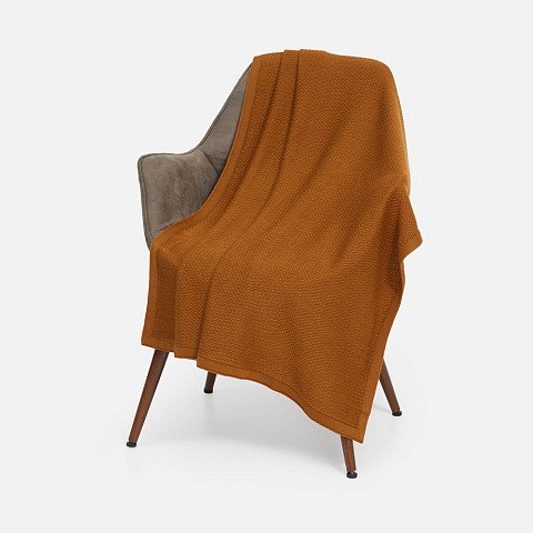 Плед Ornato, оранжевый (светлое золото)