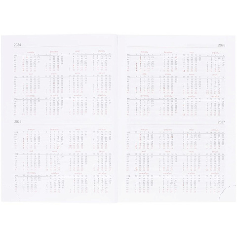 Ежедневник New Nebraska, датированный, красный - рис 7.