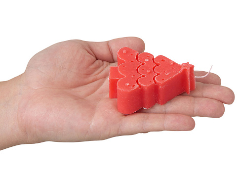 Свеча Елочка, красный - рис 5.