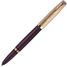 Перьевая ручка Parker 51 DELUXE PLUM GT, перо: F, цвет чернил: black, в подарочной упаковке.