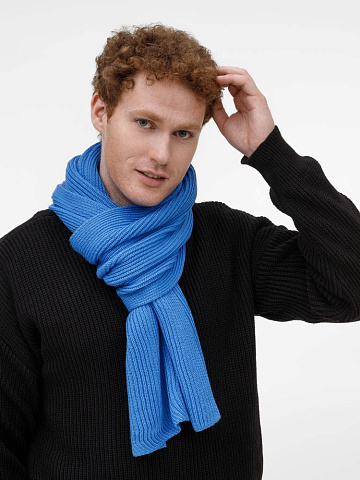 Шарф Nobilis Mono, ярко-синий - рис 7.