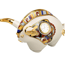 Скульптура Бык с часами