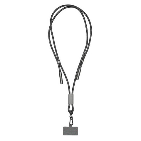 Шнурок-держатель для телефона с зарядным кабелем USB-C на USB-C/Lightning Lany Eco Charge, серый - рис 2.