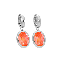 Серьги Creole TIVOLA small (S/P) Orange glow delite Qudo *310683 R/S