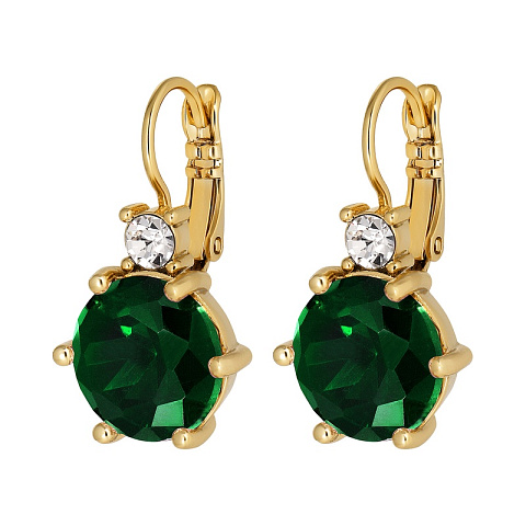 Серьги BEGONIA SG EMERALD GREEN Dyrberg Kern 470105 - рис 3.