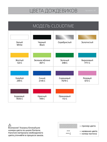 Дождевик-плащ CloudTime с печатью в один цвет на заказ - рис 10.