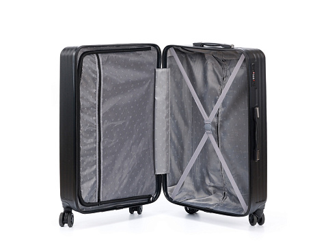 Чемодан TORBER ЛАМА, чёрный, ABS-пластик, 49 х 29,5 х 77 см, 92 л - рис 4.