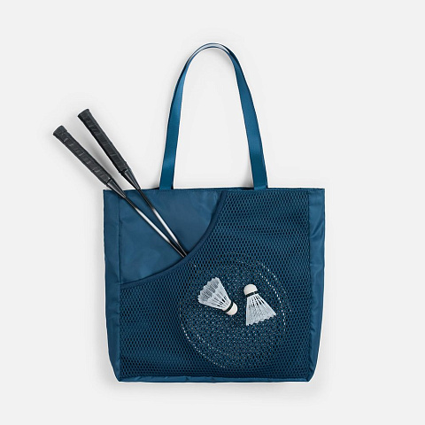 Спортивная сумка с карманом для ракеток Verkko, темно-синяя - рис 5.