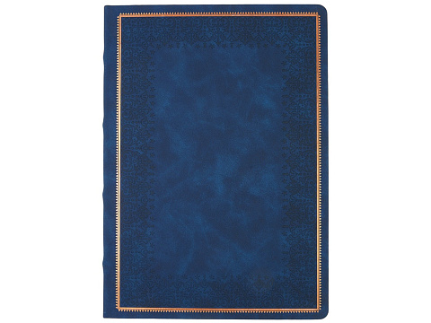 Ежедневник недатированный А4 Royal, синий с бронзовым срезом - рис 2.