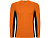 Футболка Shanghai  мужская с длинным рукавом, неоновый оранжевый/черный - миниатюра