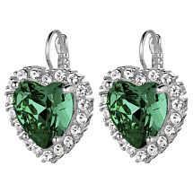 Серьги FELICIA SS EMERALD GREEN / CRYSTAL Dyrberg Kern *430016