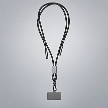 Шнурок-держатель для телефона с зарядным кабелем USB-C на USB-C/Lightning Lany Eco Charge, серый