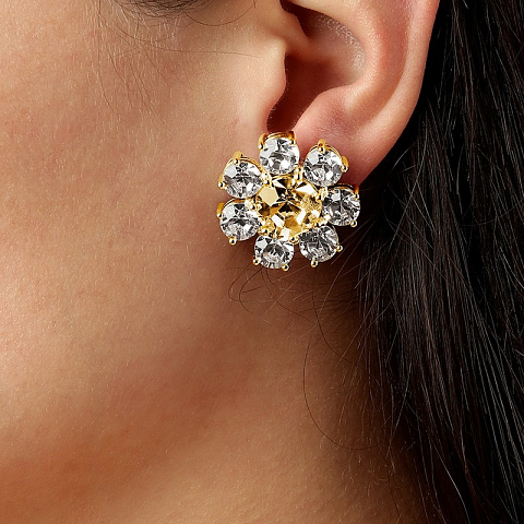 Серьги AUBRA SG GOLDEN Dyrberg Kern 460081 - рис 2.