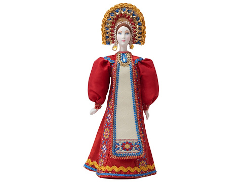 Подарочный набор: кукла фарфоровая, чай Малина с мятой, красный - рис 9.