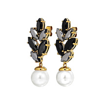 Серьги BALETE SG BLACK_WHITE PEARL Dyrberg Kern 470026