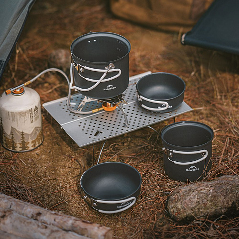 Набор посуды Naturehike NH18T018-G, серый - рис 3.