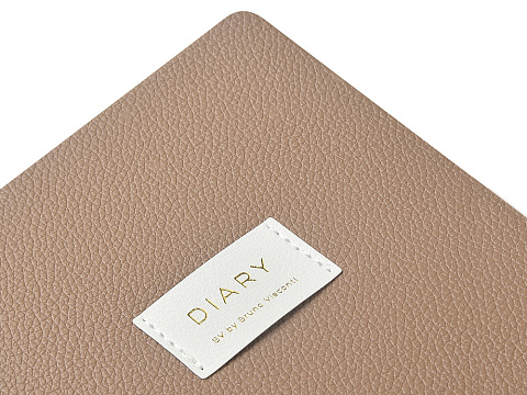Ежедневник недатированный А5 Total beige с нашивкой, бежевый - рис 3.