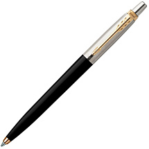 Шариковая ручка Parker Jotter K160, цвет: Black/GT, стержень: F, цвет чернил: blue, в подарочной упаковке.