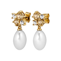 Серьги PETUN SG GOLDEN / WHITE PEARL Dyrberg Kern 480054