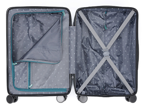 Чемодан TORBER ОНЕГА, зелёный, ABS-пластик, 59,5 х 39,5 х 24 см, 46 л - рис 4.