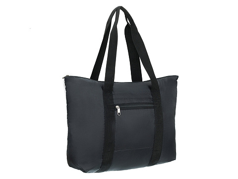 Сумка складная TORBER, черный, полиэстер, 48x33x12 см - рис 3.