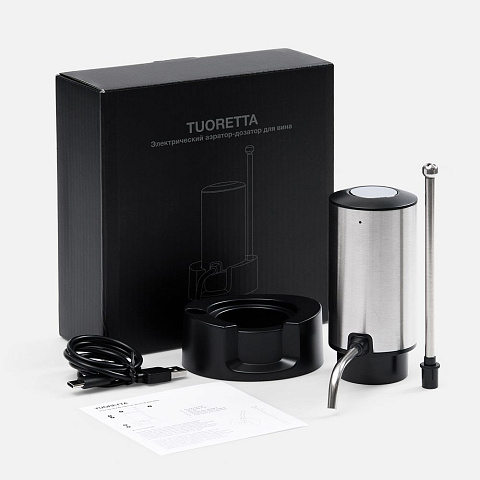 Электрический аэратор-дозатор для вина Tuoretta, серебристый - рис 11.