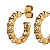 Серьги RAQUEL SG GOLDEN Dyrberg Kern 460062 - миниатюра - рис 3.