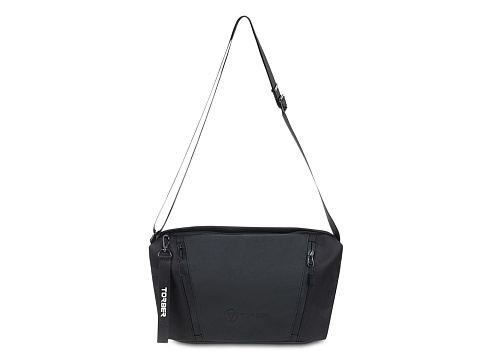 Сумка через плечо TORBER НОВА, черный, нейлон/полиэстер, 33 х 6 х 20 см